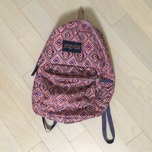 Jansport Pink and Purple Diamond Backpack